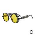 Gothic Steampunk Sunglasses UV 400 High Quality Colored Lens Glasses Retro Round R1P7