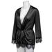 Lingerie for Women Satin Nightdress Silk Lace Nightgown Sleepwear Sexy Robe