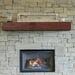 Mantels Direct Dakota 72 Floating Pine Wood Fireplace Mantel Shelf - Burnt Sienna