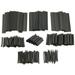 Fule 127Pcs Black Glue Weatherproof Heat Shrink Sleeving Tubing Tube Assortment Kit