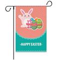 Happy Easter Garden Flag 12x18 Double Sided Vertical Easter Flag Burlap Easter Yard Flag Funny Bunny Gnomes Easter Garden Flags with Easter Egg Easter Decorations for the Home Outdoor Outside