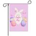 Happy Easter Garden Flag 12x18 Double Sided Vertical Easter Flag Burlap Easter Yard Flag Funny Bunny Gnomes Easter Garden Flags with Easter Egg Easter Decorations for the Home Outdoor Outside