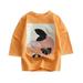 ZIZOCWA Girls Western Shirts Tee Toddler Girl Toddler Kids Girls Cartoon 3D Fruit Prints Loose Tops Soft Long Sleeve T Shirt Tee Tops Clothes Orange Orange80