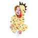 Little Girl Onesies Dinosaur Long Romper Jumpsuit Hooded Cartoon Printed Infant Boys Girls Baby Sleeve Girls Romper Jumpsuit