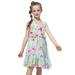 Rovga Toddler Girl Dress Clothes Dress Summer Sleeveless Floral Prints Princess Dresss Chiffon Bohemian Dress Fashion