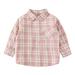 ZIZOCWA Girl Easter Shirt 4T Small Pack Toddler Kids Baby Boys Shirts Button Western Shirts Boys Outfit Toddler Buffalo Plaid Shirts for Spring S Pink90
