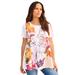 Plus Size Women's Travel Graphic Tee by Roaman's in London Print (Size 34/36) Shirt