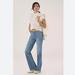 Anthropologie Jeans | Anthropologie Distressed Denim Pilcro The Icon Flare Jeans Denim Lt Nwt Size 27 | Color: Blue/White | Size: 27