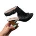 Kate Spade Shoes | 742- Kate Spade Mallorca Women's Block Heels Black Leather Upper Open Toe | Color: Black | Size: 6.5