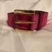 Michael Kors Accessories | Michael By Michael Kors Dark Pink Leather Belt | Color: Pink | Size: Medium