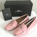 Coach Shoes | Coach Pink Patent Leather Loafers Shoes New In Box | Color: Pink/Silver | Size: 8