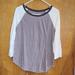 American Eagle Outfitters Tops | American Eagle Outfitters Gray & White Baseball Tee Adult M | Color: Gray/White | Size: M