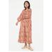 Anthropologie Dresses | Anthro / Lacausa Floral Midi Dress | Color: Brown/Pink | Size: M