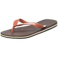 Havaianas Unisex Brasil Logo Flip Flops, Dark Brown Ceramic, 33/34 EU