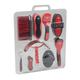 Premier Equine Soft-Touch Grooming Kit Set - Black & Red