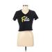 FILA Short Sleeve T-Shirt: Black Graphic Tops - Women's Size Medium