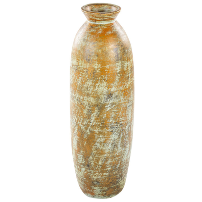 Dekorative Vase mehrfarbig aus Terrakotta handgefertigt natürlich Stil für Trockenblumen