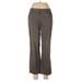 City DKNY Casual Pants - Mid/Reg Rise Flared Leg Boyfriend: Tan Bottoms - Women's Size 6