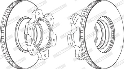 Ferodo 1x Bremsscheibe [Hersteller-Nr. FCR208A] für Mercedes-Benz Image