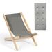 2 PCS/4 PCS Foldable Wood Sling Beech Chairs w/ 3 Adjustable Positions