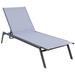 Hokku Designs Giller 78.5" Long Reclining Single Chaise Metal in Gray | 14 H x 27.5 W x 78.5 D in | Outdoor Furniture | Wayfair
