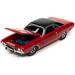 1974 Dodge Challenger Rallye Bright Red with Black Vinyl Top Vintage Muscle Limited Edition 1/64 Diecast Model Car by Auto World