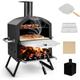 Costway - Outdoor Pizzaofen, 2-lagigem Pizza Ofen mit Grillrost, Pizzastein, Pizzaschaufel,