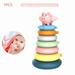 Chok 7 Rings Baby Stacking & Nesting Toys for Babies 6 Months and up Old Girls Boys - Toddlers Sensory Educational Montessori Baby Blocks - Developmental Teething Learning Stacker