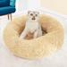 Multi-colour Faux Fur Fluffy Round Pet Bed For Dog & Cat Calming Dog Bed & Cat Bed