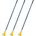 MATTHEW CLEANING Commercial Quick-Change Iron Mop Handle for Floor Cleaning Heavy Duty Mop Stick Replacement 60inch Jaw Clamp-Style Wet Mop Handle 3 Packs
