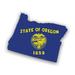 Oregon State Shaped Flag Sticker Decal - Self Adhesive Vinyl - Weatherproof - Made in USA - or