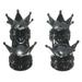 4x Black Crown Style Car Tire Air Valve Stem Cover GX Rims Wheel Accessor Y0D1