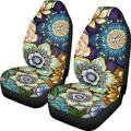 Diaonm Psychedelic Mandala Front Car Seat Cover Pack of 2 Universal Front Seat Protective Cover for Car for Women Auto Bucket Seat Covers Car Accessories for Car Truck SUV