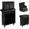 TUFFIOM 5-Drawer Rolling Tool Chest Tool Storage Cabinet with Adjustable Shelf Tool Organizer Box