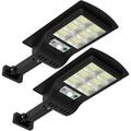 LED Solar Street Lights 120W 6500K Waterproof with Motion Sensor Radar Dusk to Dawn Solar Flood Lights Outdoor Solar Security Wall Light for Street Garden Garage Yard(2PACK)