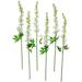 Set of 6 White Delphinium Artificial Floral Stems 40