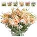 6 Bundles Wildflowers Artificial Flowers Outdoor Fake Daisy UV Resistant Silk Wild Flower Bouquets Bulk Faux Plants Plastic Greenery for Decoration vase Floral Arrangements Home Decor (Champagne)