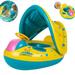 Baby Pool Float Swimming Float with Canopy Portable Inflatable Circle Baby Float Seat Kids Swimming Circle with Sunshade Seat Pool Accessories for Ages 6-18 Months