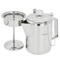 Tomshoo Coffee Pot 9 Cup Stainless Steel Coffee Maker for Camping and Home Kitchen