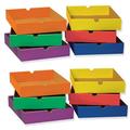 Classroom Keepers Drawers for 6-Shelf Organizer 6 Assorted Colors 2-1/2 H x 10-1/4 W x 13-1/4 D 6 Drawers Per Set 2 Sets