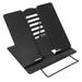 Desk Book Stand Metal Reading Rest Book Angle Adjustable Stand(Black)