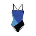 TYR Womens Solid Splices Block Cutoutfit One Piece (Royal/Blue/Black 30)