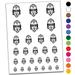 Traditional African Tribal Mask Water Resistant Temporary Tattoo Set Fake Body Art Collection - Dark Green