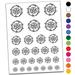 Moon and Star Orbit Water Resistant Temporary Tattoo Set Fake Body Art Collection - Black
