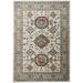 HomeRoots 513800 7 x 10 ft. Ivory Orange & Blue Floral Stain Resistant Rectangle Area Rug