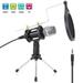 Microphone metal condenser microphone for PC / laptop recording microphone microphone set home studio set condenser microphone microphone holder black