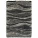 HomeRoots 507866 5 x 8 ft. Charcoal Silver & Gray Abstract Shag Power Loom Stain Resistant Rectangle Area Rug