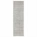 HomeRoots 507956 2 x 8 ft. White & Gray Geometric Power Loom Stain Resistant Runner Area Rug