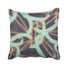 ARTJIA Green Brush Hipster Pattern In Stylish Geometric Strokes Fantasy Speed Style With Black Pillowcase Pillow Cover 20x20 inches