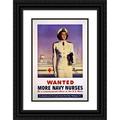 John Philip Falter 17x24 Black Ornate Framed Double Matted Museum Art Print Titled: Wanted More Navy Nurses-Be a Commissioned Officer in the U.S. Navy (1944)